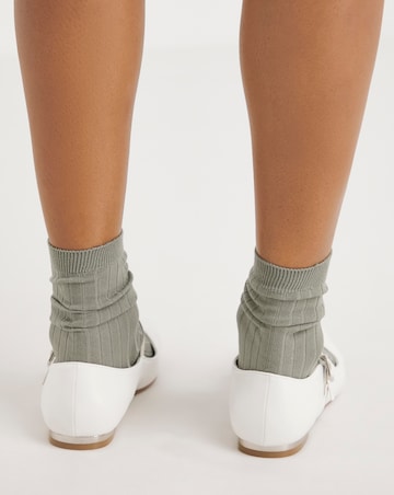 Emilie Mary Jane Stretch Strap Ballerina Shoes Extra Wide EEE Fit Simply Comfort