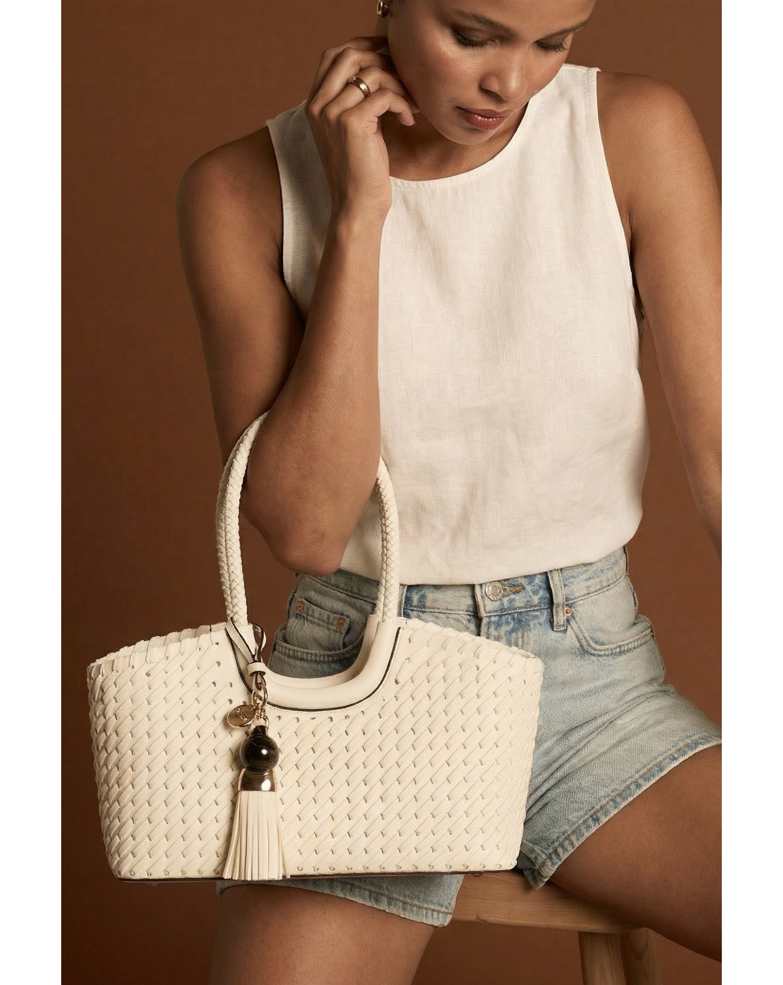 Luella Grey Paige Small Whipstitch Tote