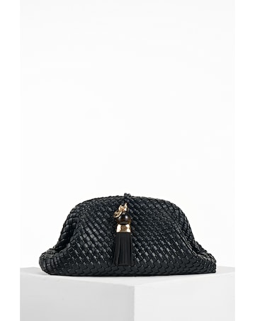 Luella Grey Indigo Oversized Black Clutch