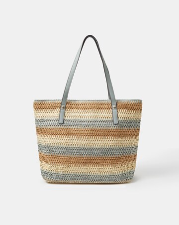 Accessorize Stripe Raffia Shoulder Bag