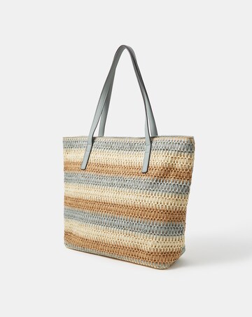 Accessorize Stripe Raffia Shoulder Bag
