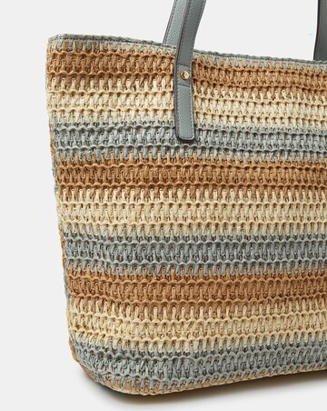Accessorize Stripe Raffia Shoulder Bag