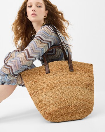 Accessorize Double Strap Jute Basket Bag