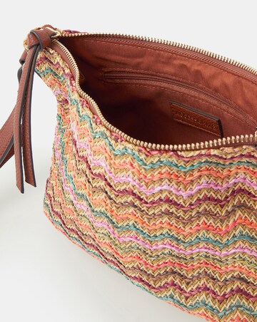 Accessorize Stripe Raffia Crossbody Bag