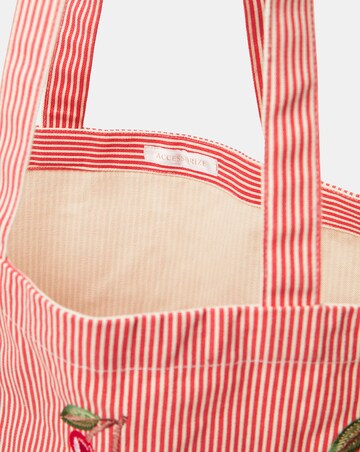 Accessorize Cherry Stripe Shopper Bag