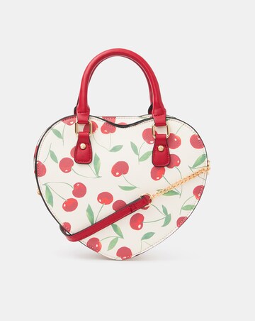 Accessorize Cherry Print Heart Crossbody