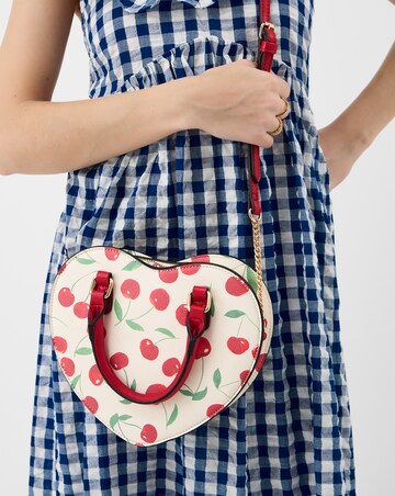 Accessorize Cherry Print Heart Crossbody