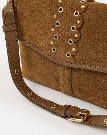 Accessorize Eyelet Suede Crossbody