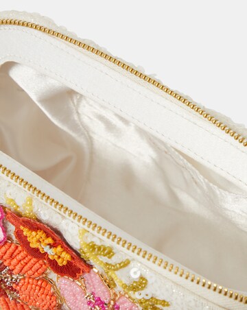 Accessorize Beaded Flower Clutch Bag