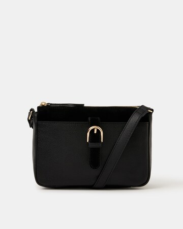 Accessorize Buckle Leather Crossbody Bag