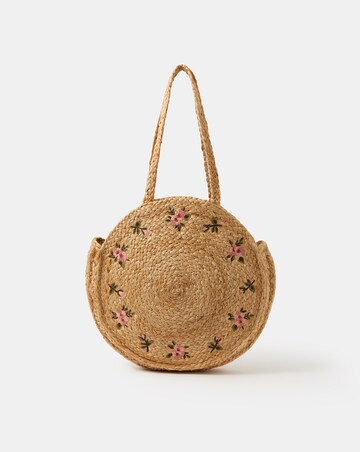 Accessorize Floral Embroidered Beach Bag