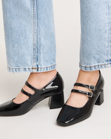 Kody Mary Jane Block Heeled Shoes Extra Wide EEE Fit