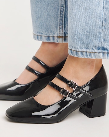 Kody Mary Jane Block Heeled Shoes Extra Wide EEE Fit