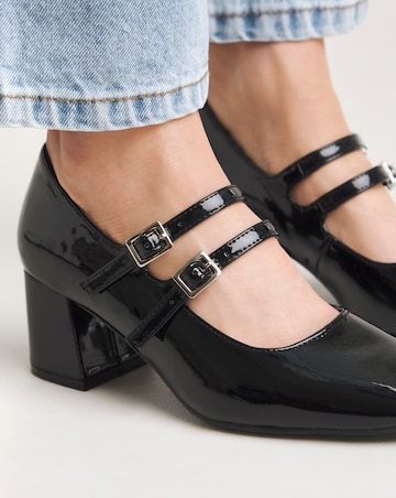 Kody Mary Jane Block Heeled Shoes Extra Wide EEE Fit