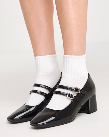 Kody Mary Jane Block Heeled Shoes Extra Wide EEE Fit