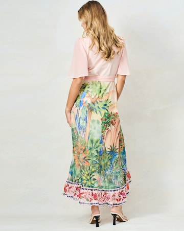 HOPE & IVY MOROCCO MAXI WRAP DRESS