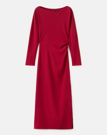Mango Long Sleeve Boat Neck Dress