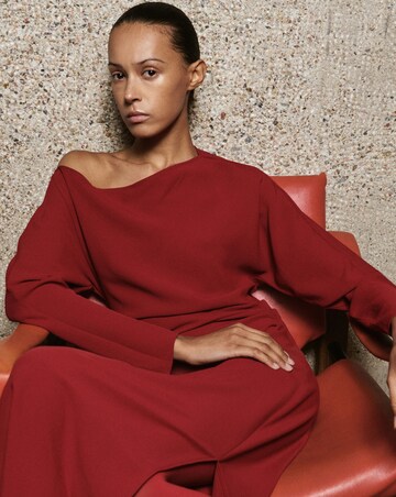 Mango Long Sleeve Boat Neck Dress