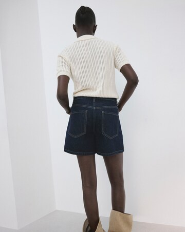 Mango Straight Mid-Rise Denim Shorts