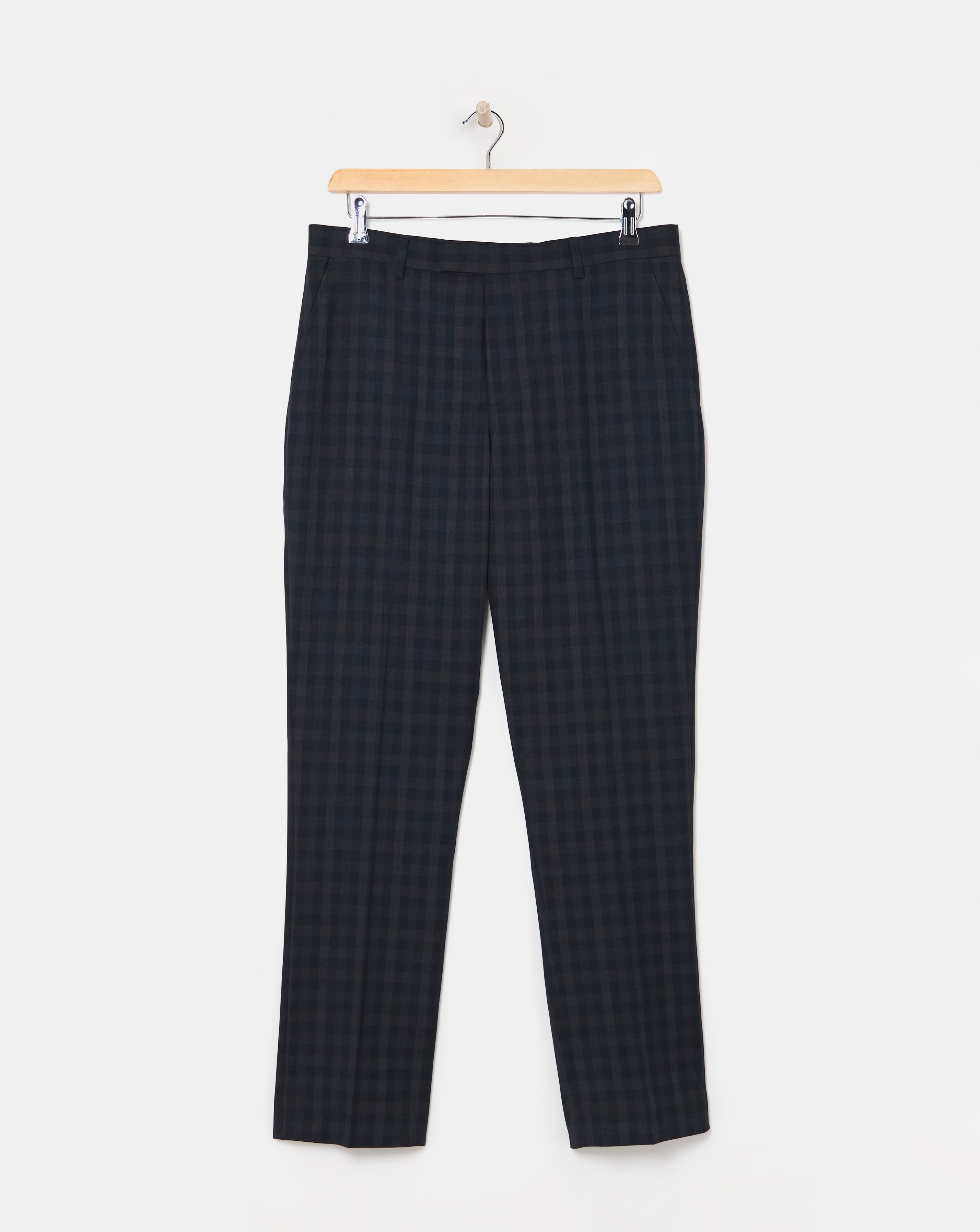 Gingham Check Suit Trousers