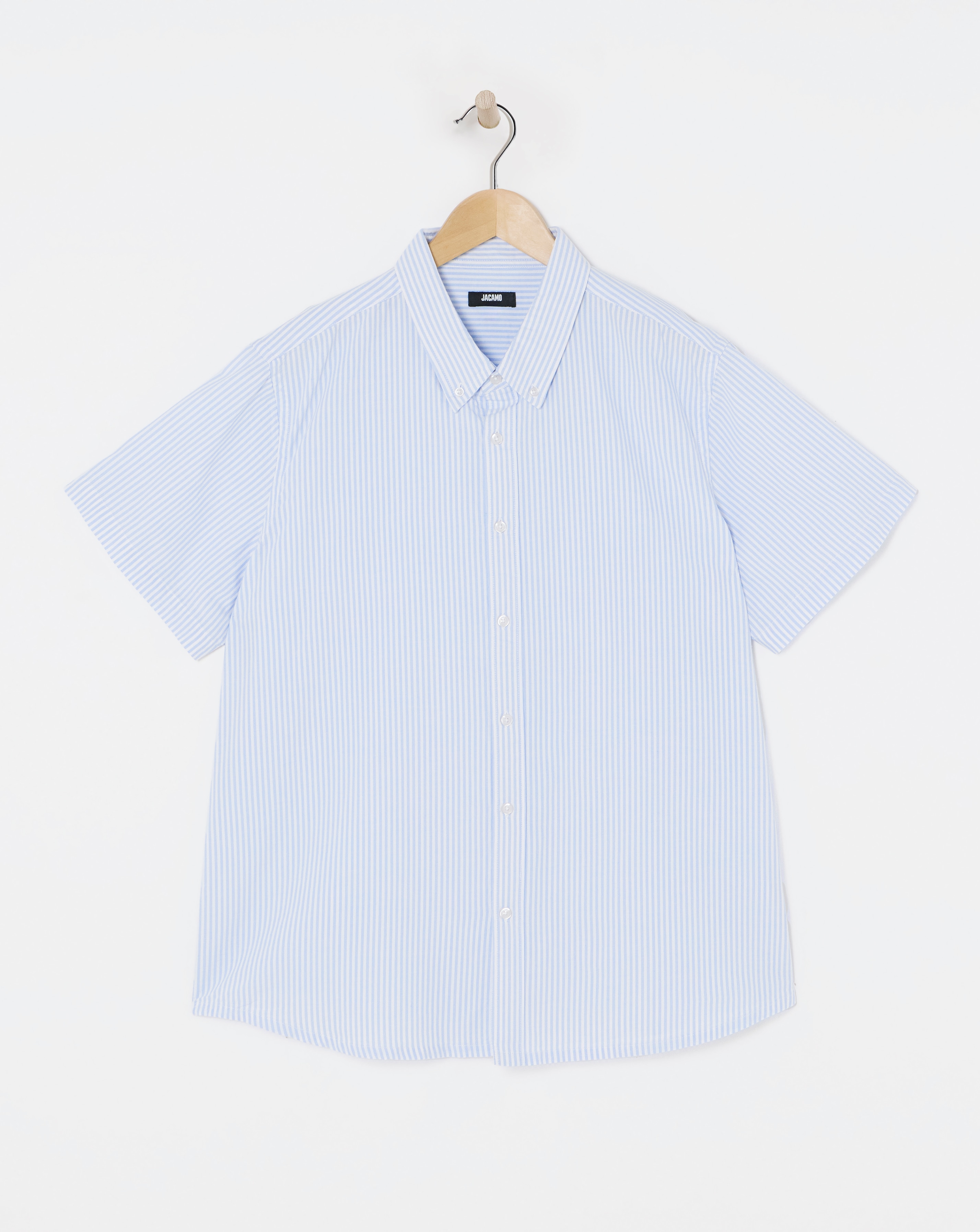 Short Sleeve Stripe Oxford Shirt