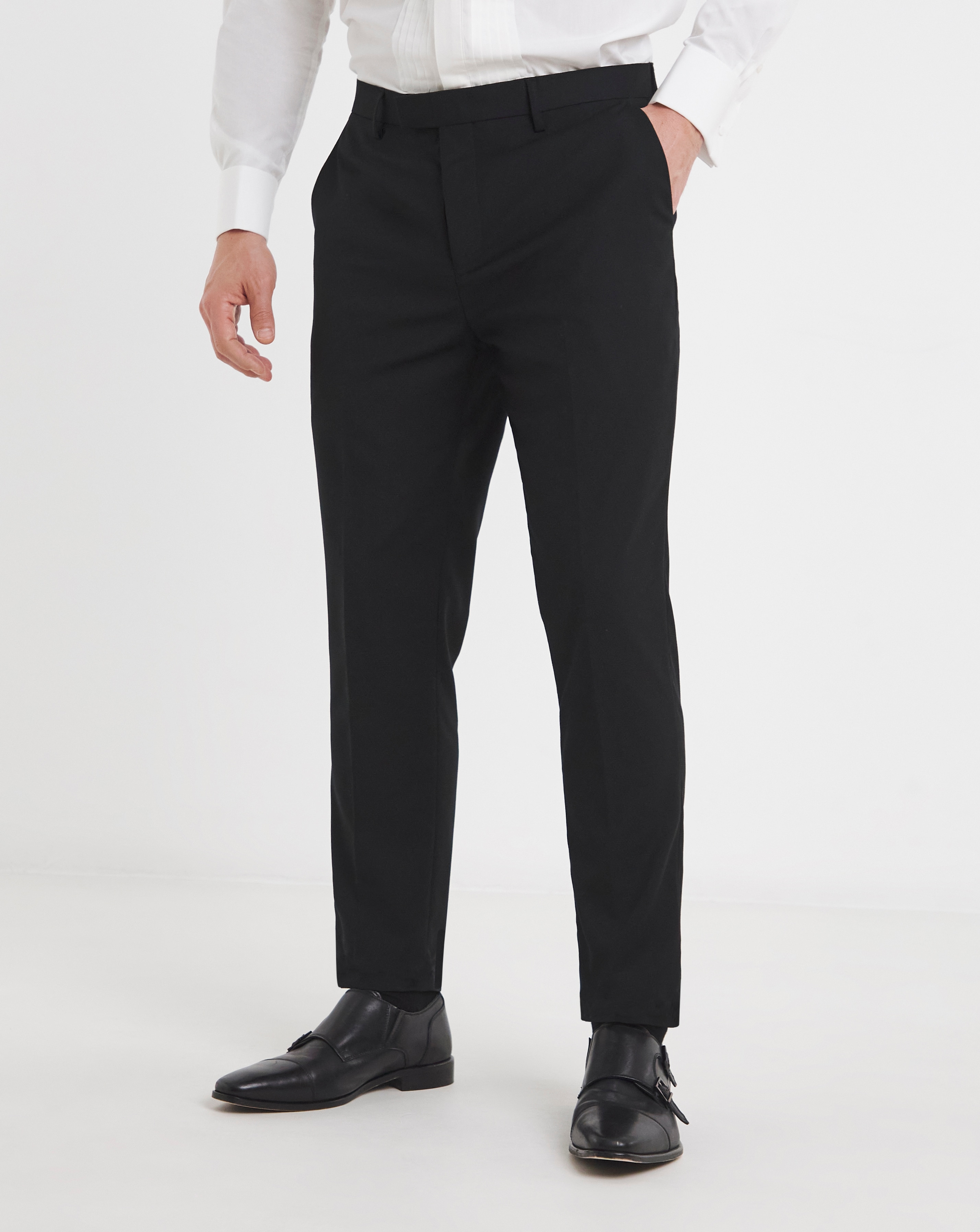 Premium Textured Tuxedo Stretch Trouser