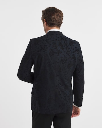 Satin Lapel Flock Blazer
