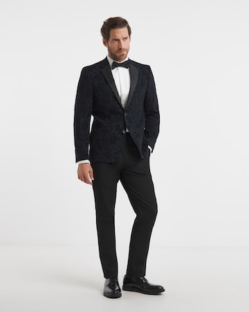 Satin Lapel Flock Blazer