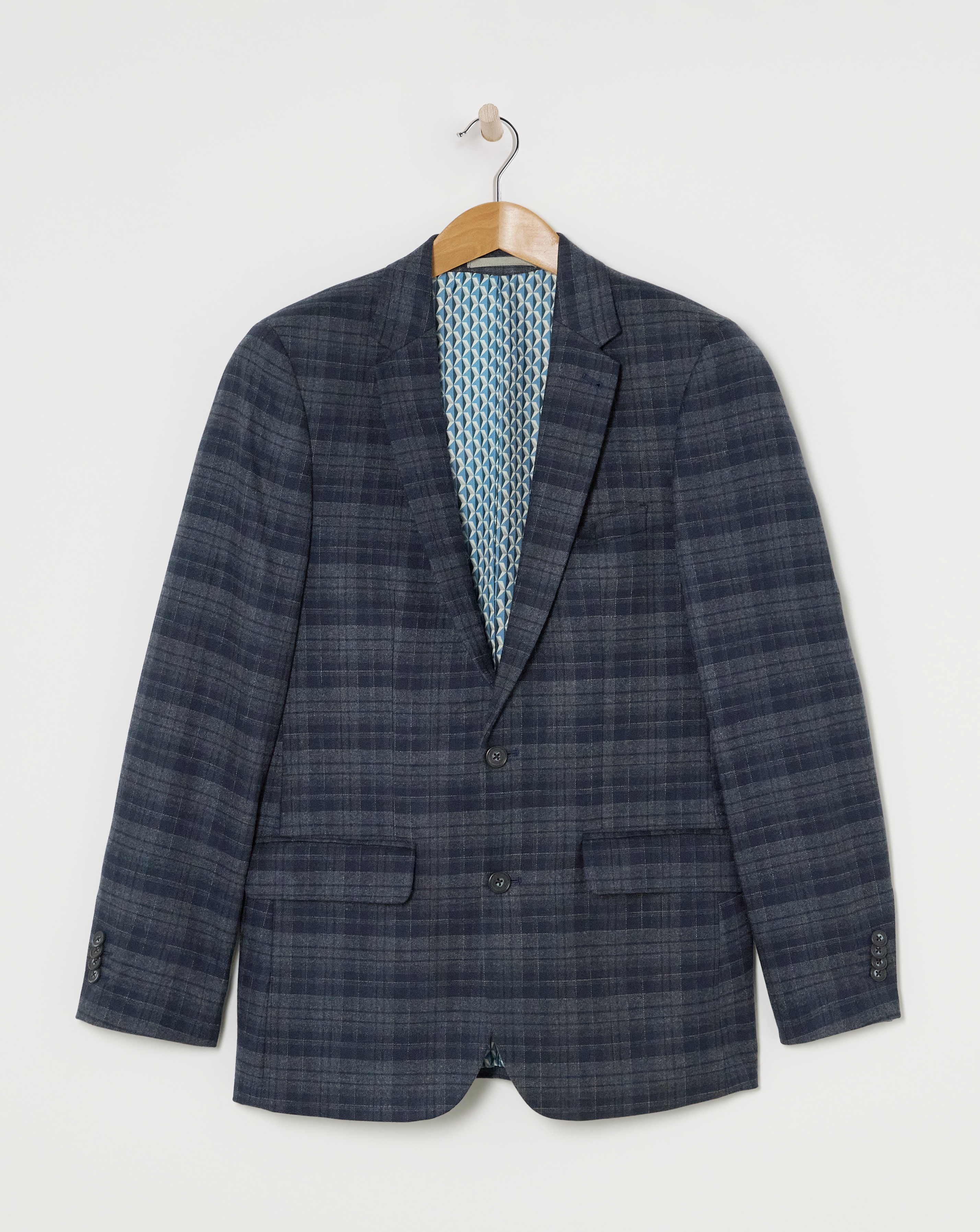 Warm Handle Check Suit Jacket