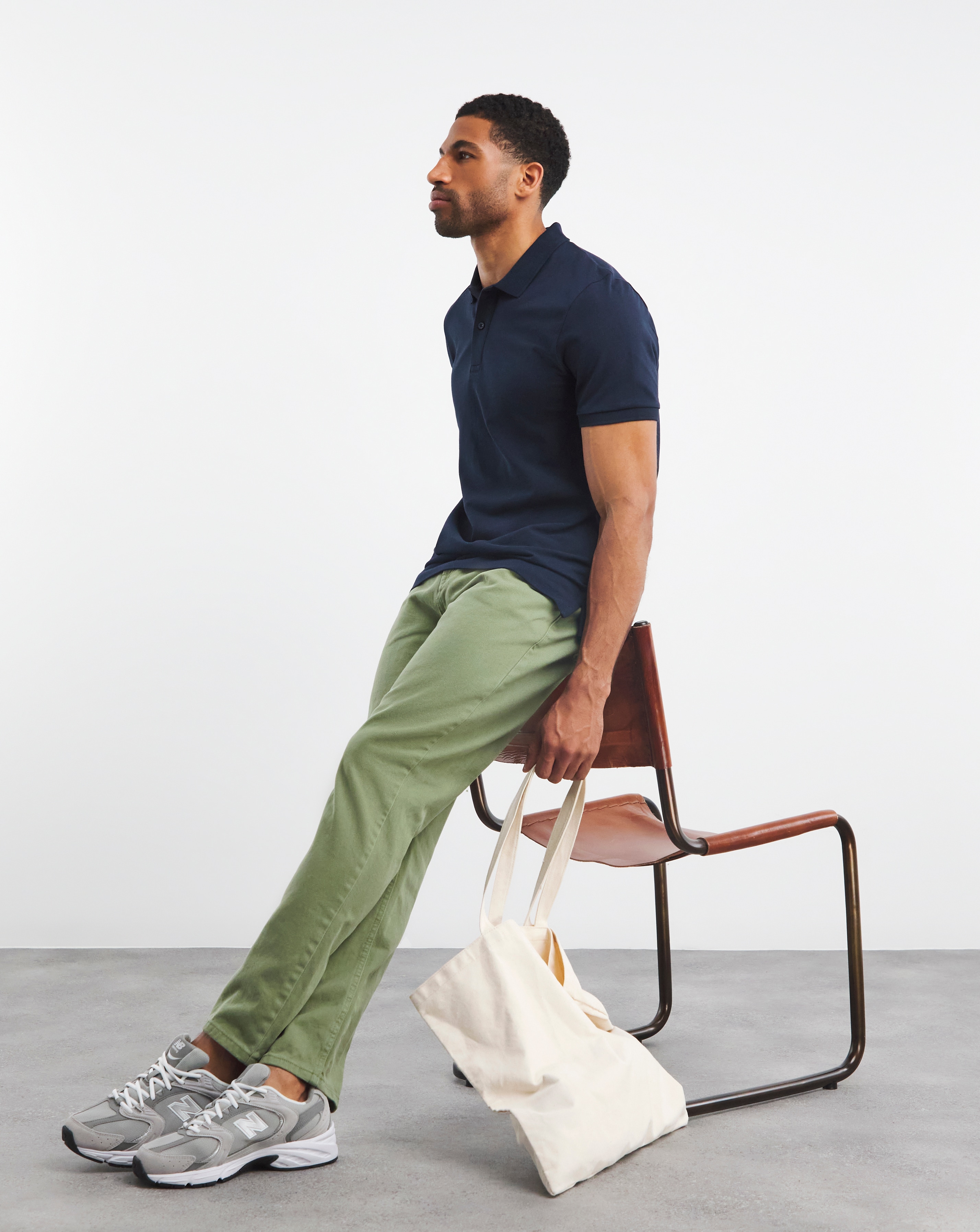 Reaxed Fit Pique Polo Long