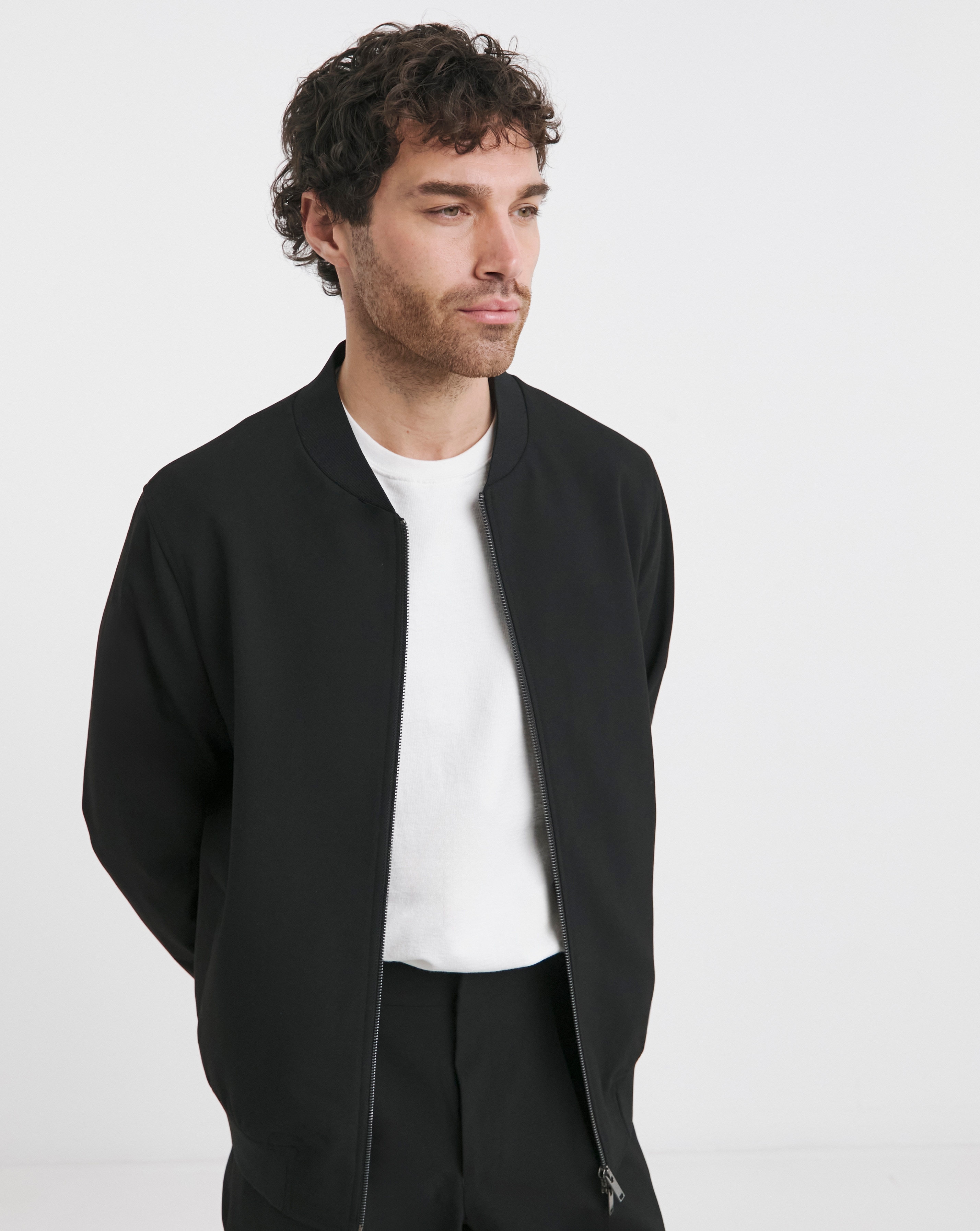 Premium Tailored Stretch Bomber Jacket
