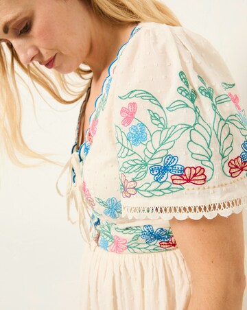 FatFace Lea Embroidered Midi Dress