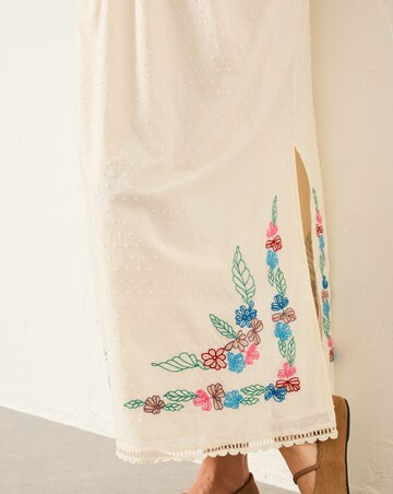 FatFace Lea Embroidered Midi Dress