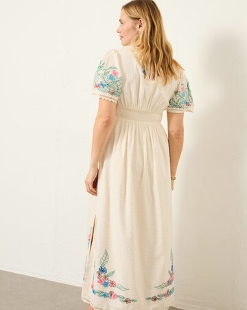 FatFace Lea Embroidered Midi Dress
