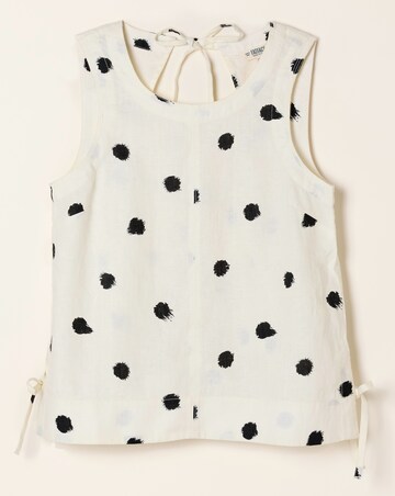 FatFace Dara Linen Spot Blouse