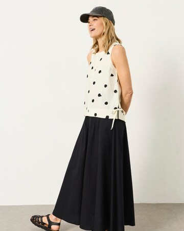 FatFace Dara Linen Spot Blouse