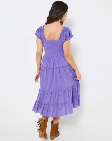 Joe Browns Amelia Flower Trim Cotton Dress