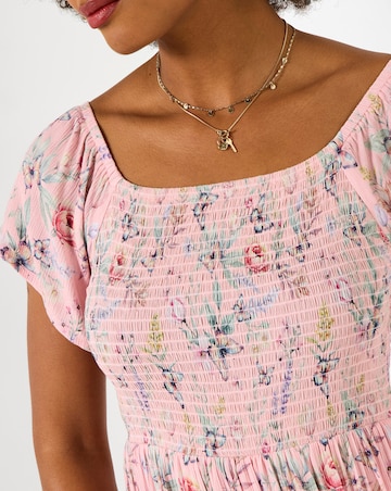 Joe Browns Beautiful Butterfly Print Crinkle Dress