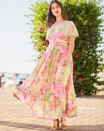 Joe Browns Prettiest Patchwork Print Dress