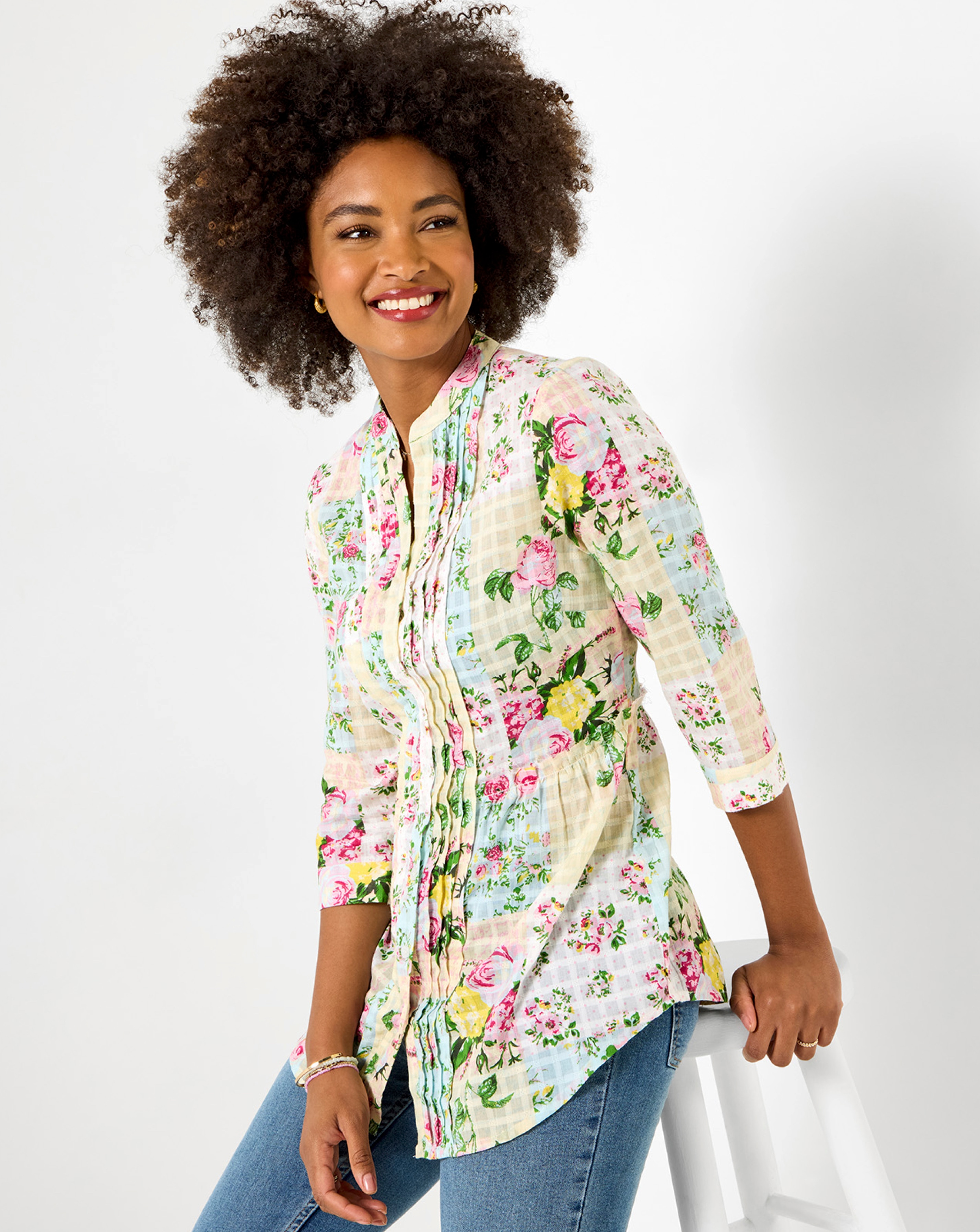 JB Perfectly Patchwork Printed Blouse