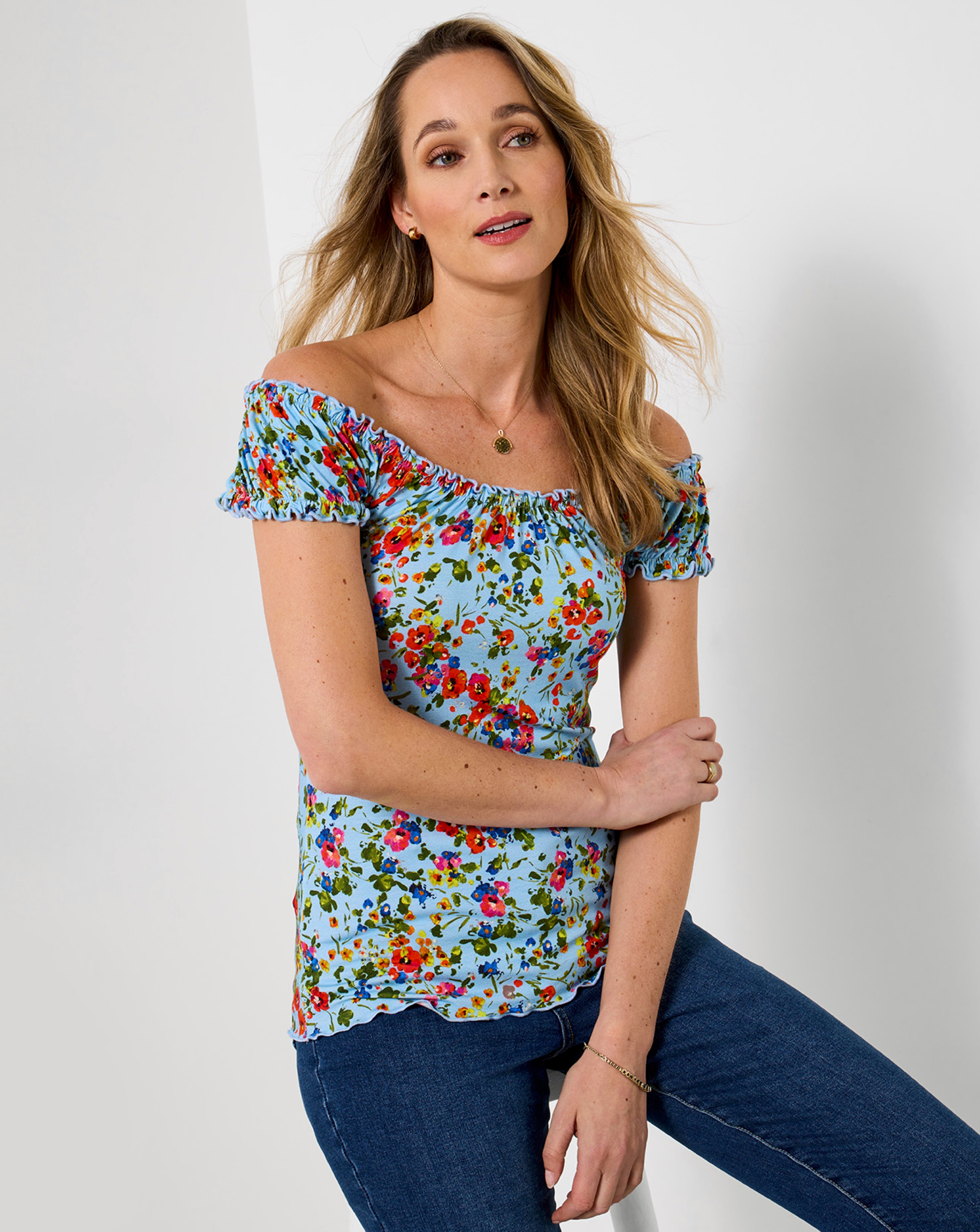 JB Ditsy Dream Printed Boho Top