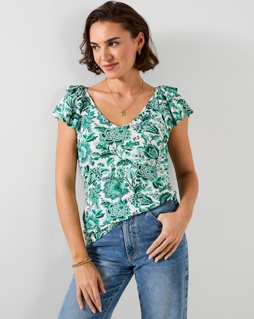 Joe Browns Amelia Frill Sleeve Jersey Top