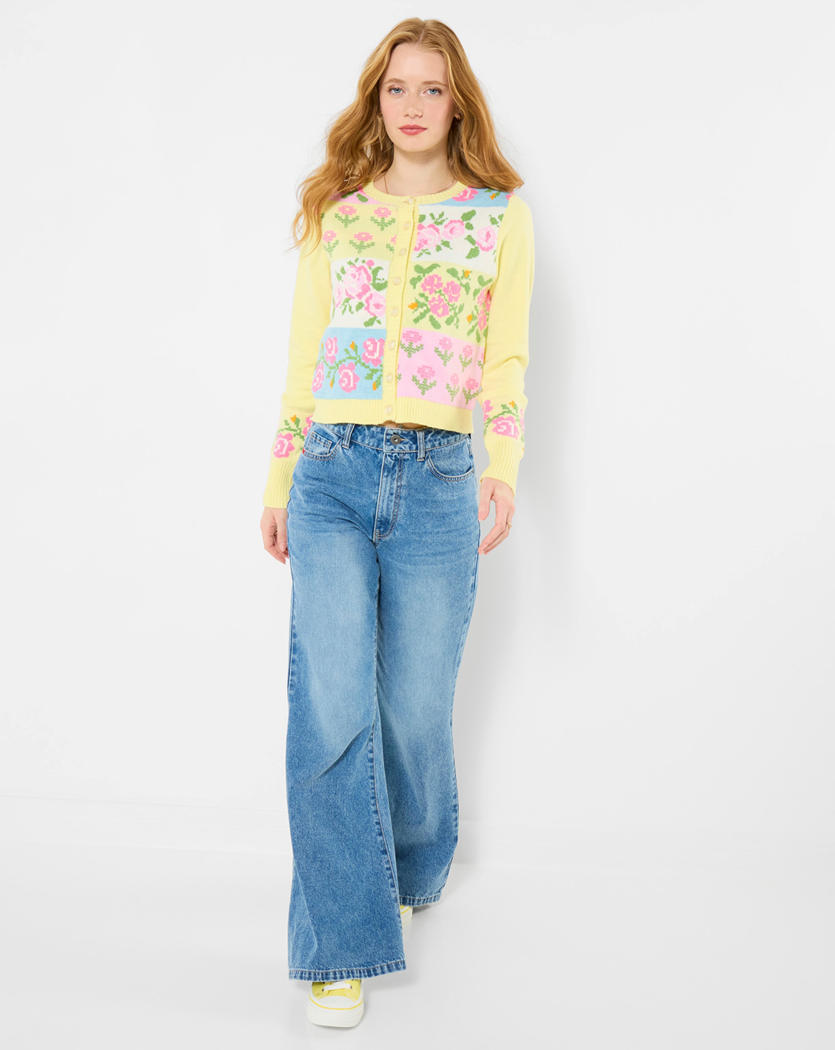 JB Felicity Patchwork Floral Cardigan