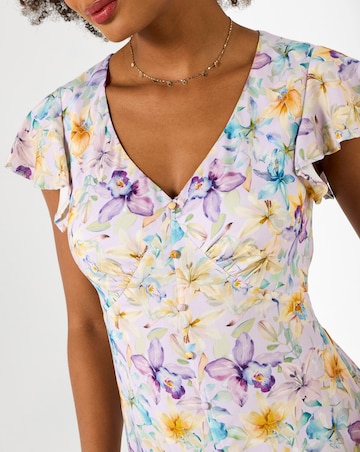 Joe Browns Watercolours Printed Floral Dress Petite