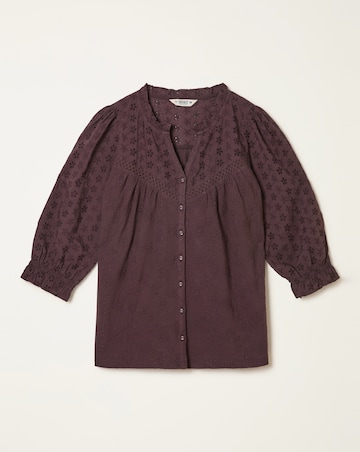 FatFace Claire Broderie Top