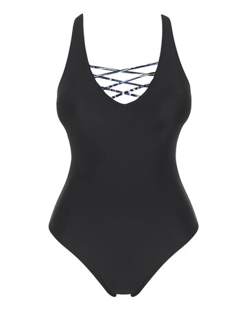 Simply Be Sports Cut Out Detail Swimsuit
