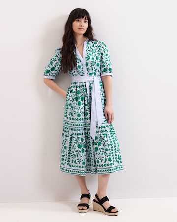 Phase Eight Trinity Heart & Floral Midi Shirt Dress