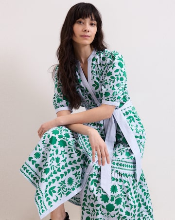 Phase Eight Trinity Heart & Floral Midi Shirt Dress