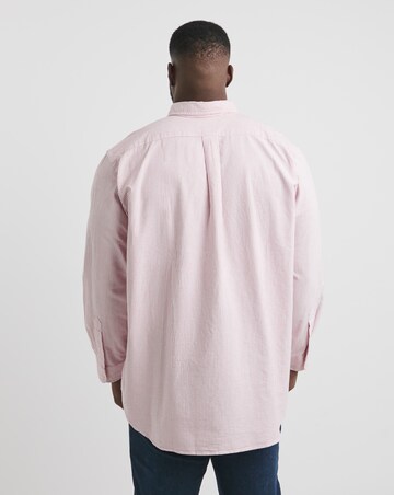 Polo Ralph Lauren Burgundy Striped Classic Oxford Shirt