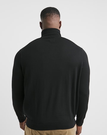 Polo Ralph Lauren Black Merino Polo Neck Jumper
